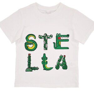NWT Stella McCartney Kids Short Sleeve Crocodile Cactus Logo Tee